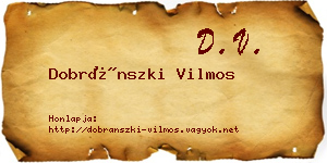 Dobránszki Vilmos névjegykártya