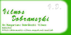 vilmos dobranszki business card